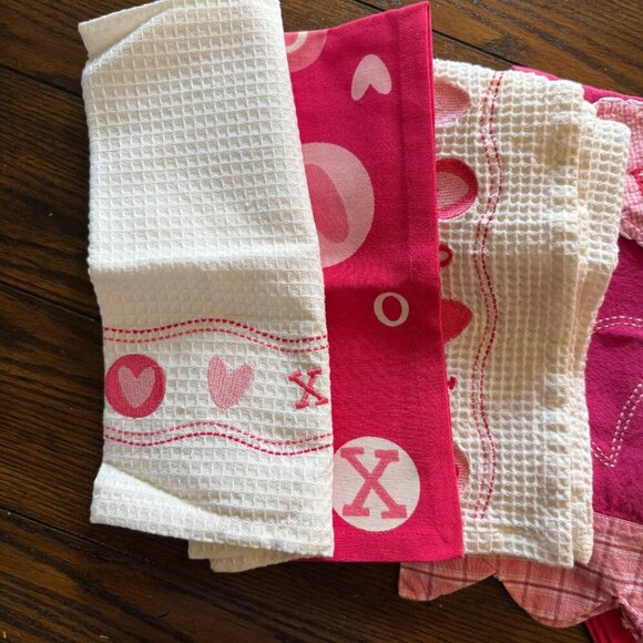 Tag Valentine Kitchen Dish Towels Lot of 6 - Picture 3 of 12
